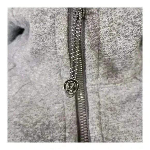 Lululemon Scuba Hoodie Light Cotton Fleece Heathered Speckled Black Women's 2 - Picture 3 of 6